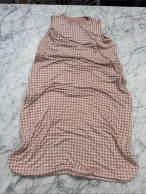 Bamboo Gunamuna Gingham Sleep Sack Sz 24-36 Mo 0.5 TOG